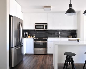 Modern prefab interior — kitchen